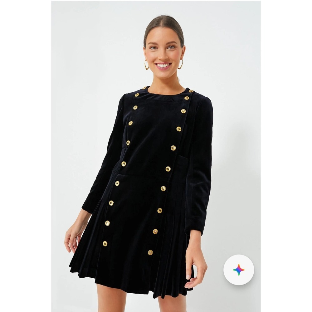 TUCKERNUCK Black Velvet Whitney Holiday Dress Size Large